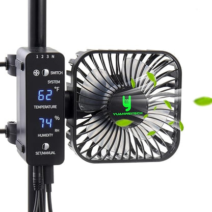 4" Smart Grow Tent Fan with Auto Climate Control by Unknown