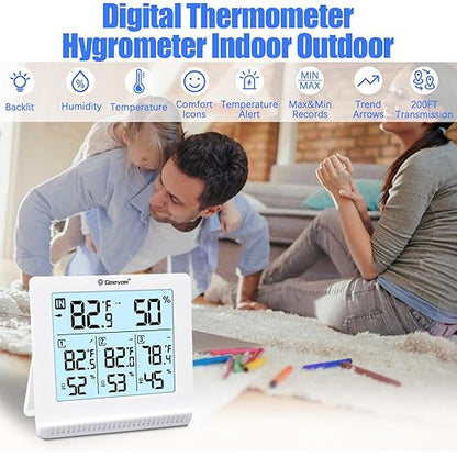 Geevon Indoor Outdoor Thermometer Wireless - Image 2