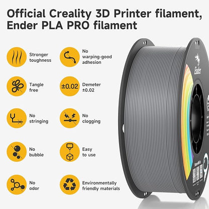 Official Creality PLA Filament Pro Grey, 1.75mm 3D Printer Filament, Ender PLA - Image 4