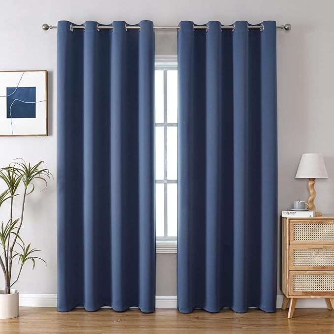 ChrisDowa Blackout Curtains 80 Inches Long 2 Panels Set by ChrisDowa