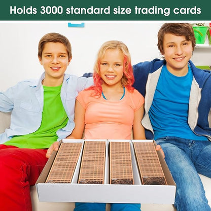 Yexiya 1 Pcs 3200 Count Sports Card Storage Boxes White Trading Card Box - Image 7