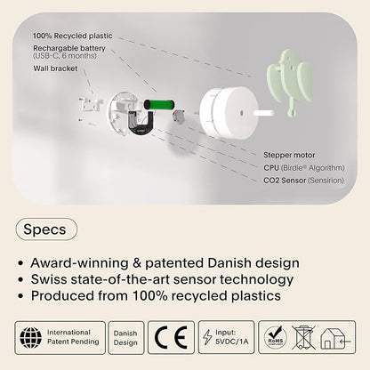 Birdie 2.0 - Design Indoor CO2 Monitor - Air Quality Meter - Image 4