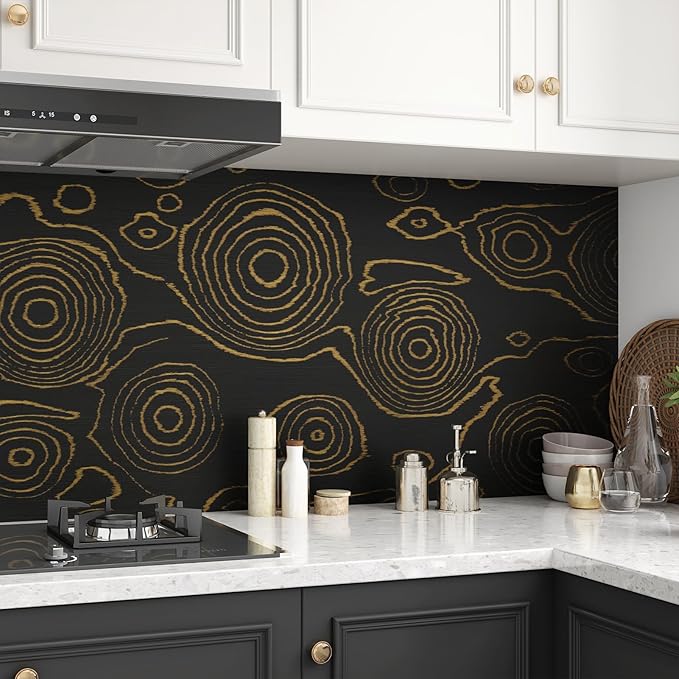 WESTICK Black/Gold Wood Contact Paper - Image 4
