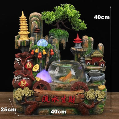 Tabletop Fountains Desktop Fountain Indoor Fountain Bonsai Water Feature Home - Image 2