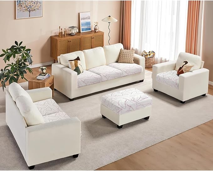 Fuloon Seat Cushion Covers, Stretch Couch Slipcovers Sofa Cushion Protective - Image 7