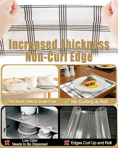 Shelf Liners for Kitchen Cabinets Non-Adhesive, Non-Slip Thickened Shelf Paper - Image 4