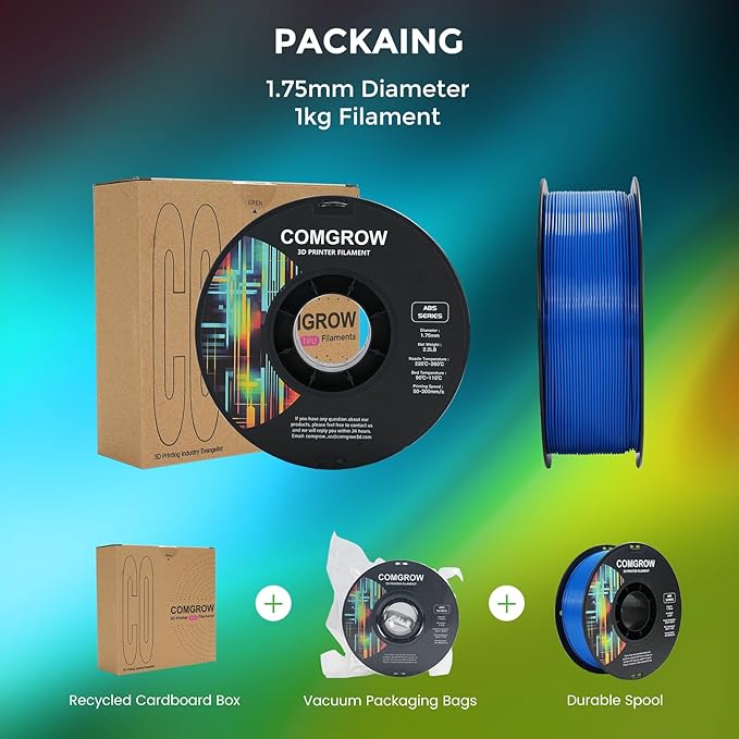Comgrow ABS 3D Printer Filament 1.75mm, Heat Resistant 3D Printing Filament - Image 5