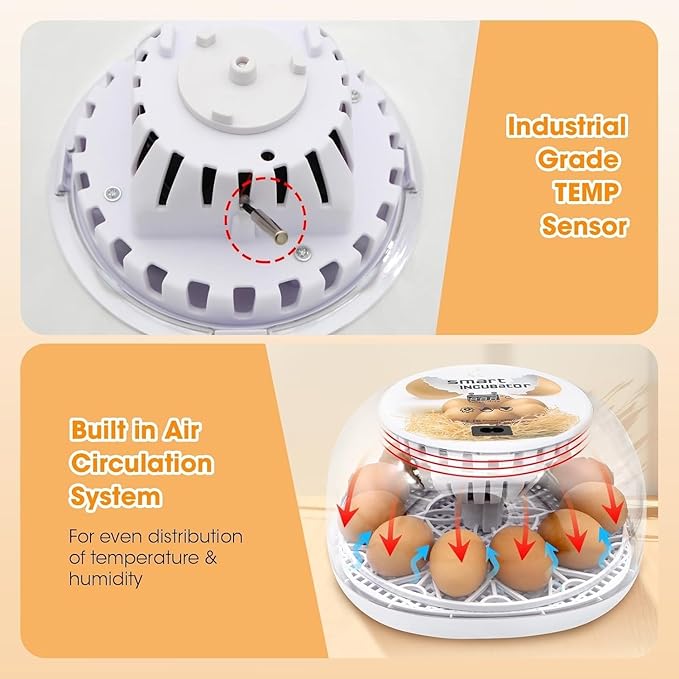 Incubators for Hatching Eggs, Chicken Waterer Cups, Automatic Egg Turner Holds - Image 7