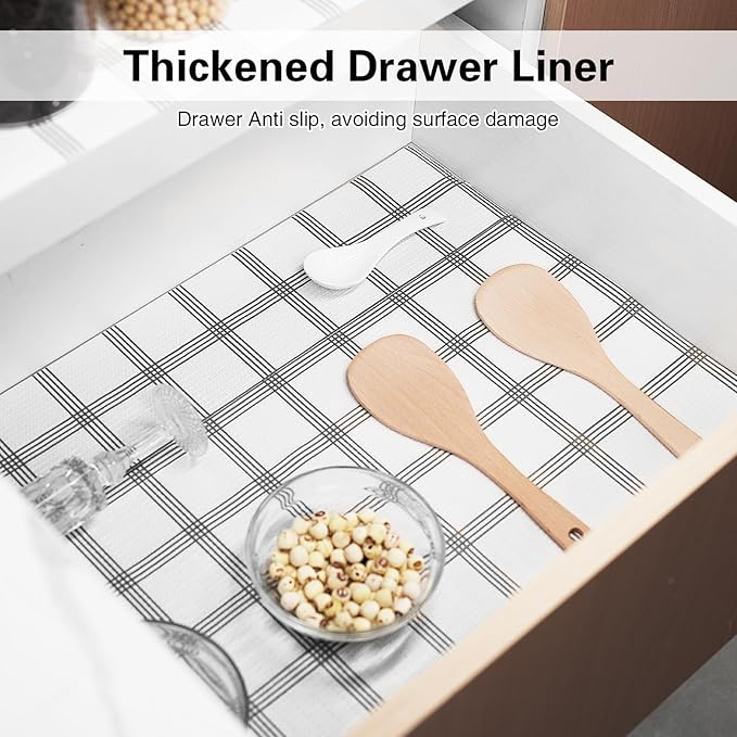Drawer and Shelf Liner for Kitchen Cabinet, Non-Adhesive Cabinet Liner 24in x - Image 3