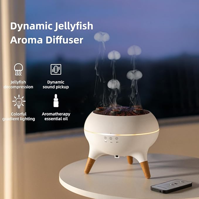 Jellyfish Essential Oil Diffuser, 250ml Ultrasonic Aromatherapy Humidifier - Image 2