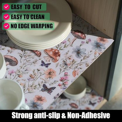 Mushroom Shelf Liners Non Adhesive 12IN x 20FT and Strong Non-Slip Shelf and - Image 2