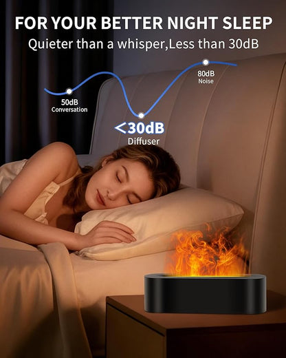 Essential Oil Diffuser with Fireplace Flame, Ultrasonic Cool Mist Humidifier - Image 2