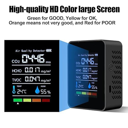 5 in 1 Indoor Air Quality Monitor, Portable Smartair Quality Tester - Image 3