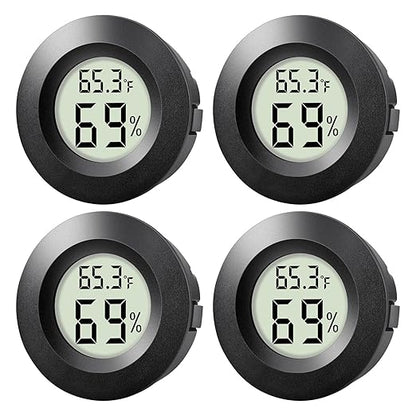 4-Pack Mini Hygrometer Thermometer Indoor Outdoor Round Humidity Meter by Unknown