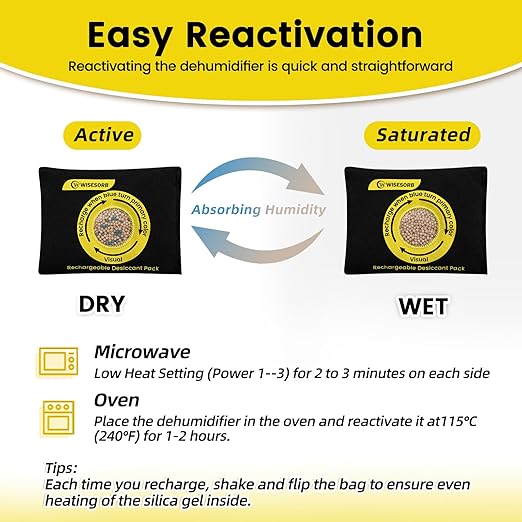 200g Reusable Molecular Sieve Desiccant Packs – Rechargeable Dehumidifier - Image 5