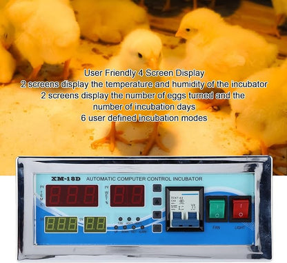 110V Egg Incubator Controller, XM-18D Digital Automatic Temperature Humidity - Image 5