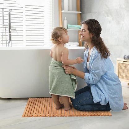 Bath Mat Bathroom Runner Long Large Rugs Floor Wood Shower Bathtub Waterproof - Image 5