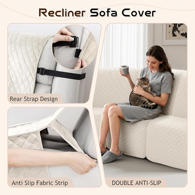 Arfntevss Waterproof Recliner Sectional Couch Covers - Image 4