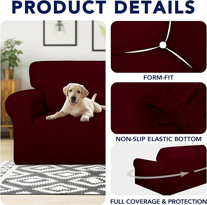 PureFit 100% Dual Waterproof Couch Cover Slipcovers - Image 2