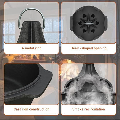 Wood Stove Steamer & Woodstove Steamer Stove Humidifier Cast Iron, 2.4 Qt Round - Image 5