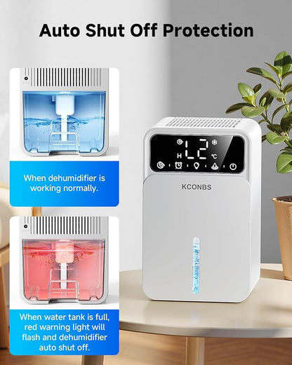Dehumidifier, Dehumidifiers for Home, 60 OZ Water Tank, 500 sq.ft Dehumidifier - Image 4