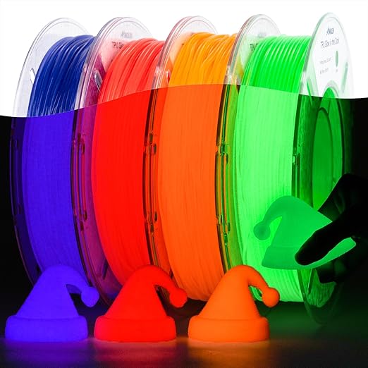 AMOLEN 95A TPU Glow in The Dark Filament Bundle, Best by AMOLEN