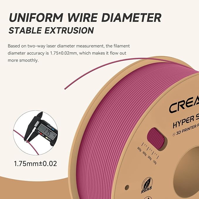 Official Creality Hyper PLA Filament 1.75mm, High Speed PLA 30-600mm/s Rapid 3D - Image 4