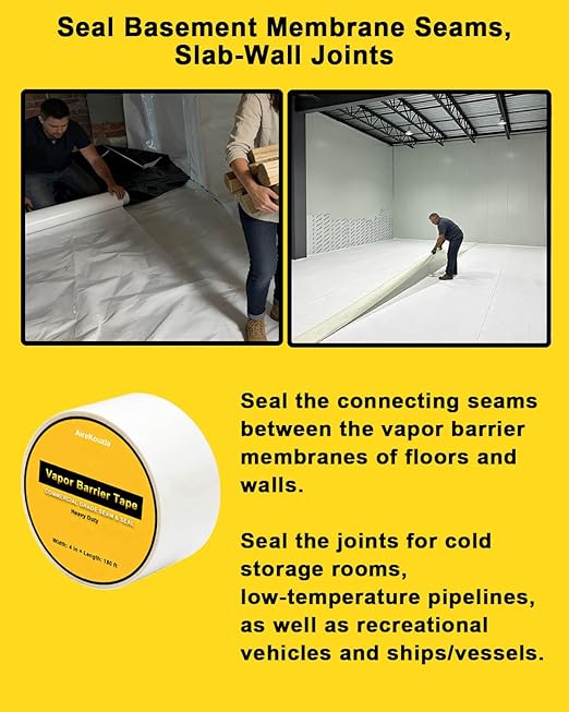 2 Rolls Crawl Space Vapor Barrier Tape - Image 5