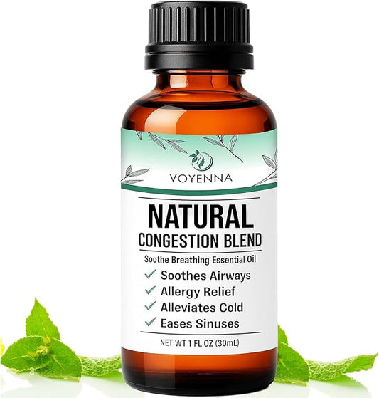 Essential Oil Breathe Blend for Diffuser, Humidifier, Aromatherapy & Rub by Voyenna