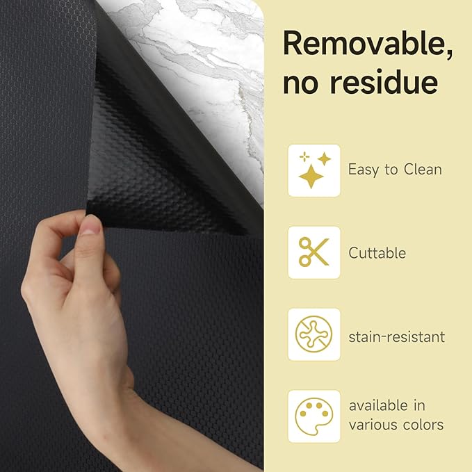 WochiTV Adhesive Shelf Liner 30 X 240 Inches Peel and Stick Kitchen Liner - Image 5