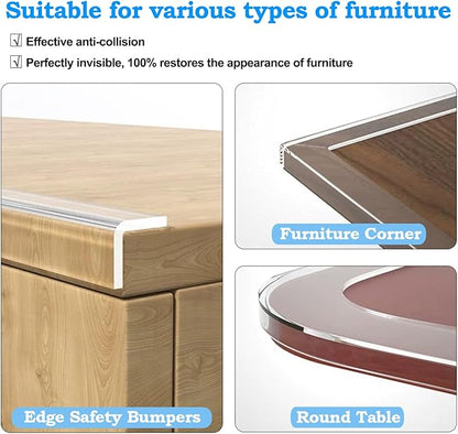 1.57 in x 13.12 FT, Edge Corner Protector Baby Proofing, Soft Clear Furniture - Image 7