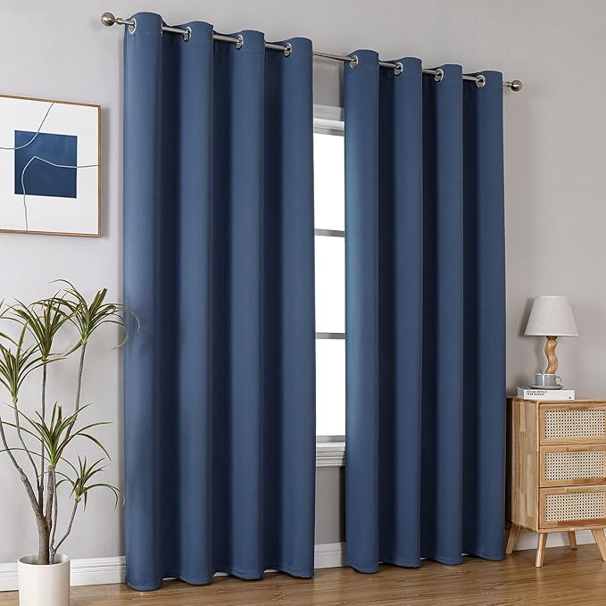 ChrisDowa Blackout Curtains 108 Inches Long 2 Panels Set - Image 5
