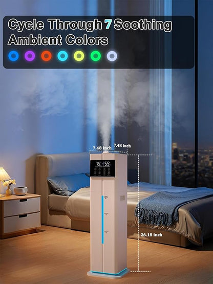 9L/2.4Gal Smart Cool Mist Humidifier, Top Fill Quiet Humidifier Large Room - Image 7