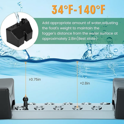 Ultrasonic Mist Maker Fogger 10 Head, 110V 350W Power Water Proof Ultrasonic - Image 7
