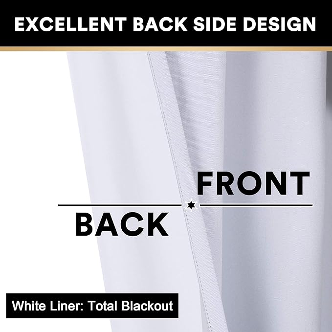 PrinceDeco 100% Blackout Linen Textured Curtains - Image 4