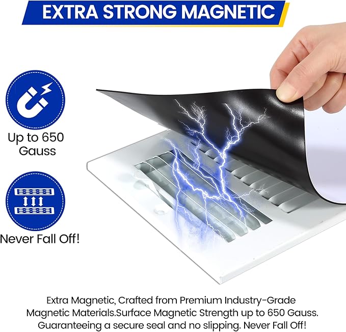 Square Magnetic Vent Covers, Extra Strong Magnets, Fits Steel Vents Only - Image 2