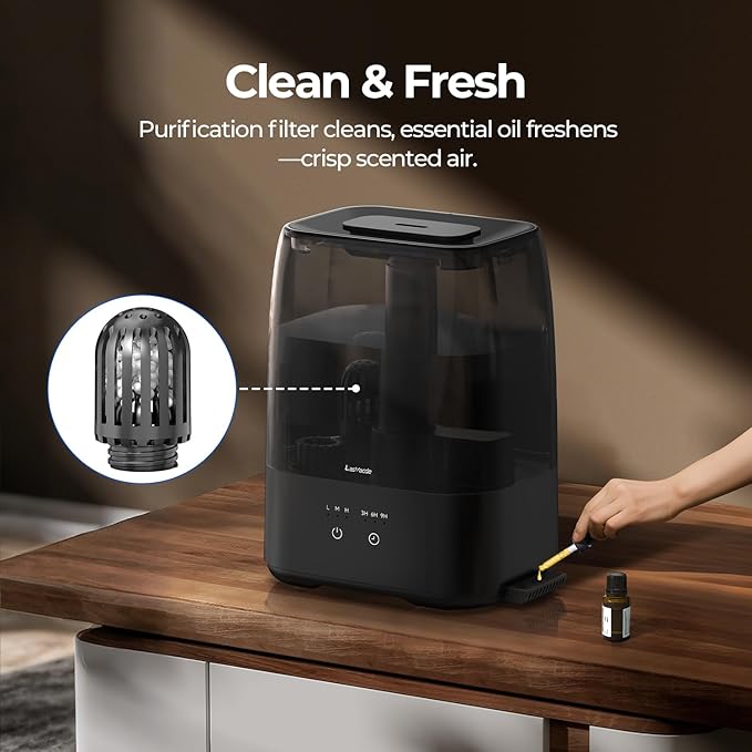 Top Fill Humidifiers for Bedroom, 4.0L Tank Cool Mist Humidifiers for Large Room - Image 4