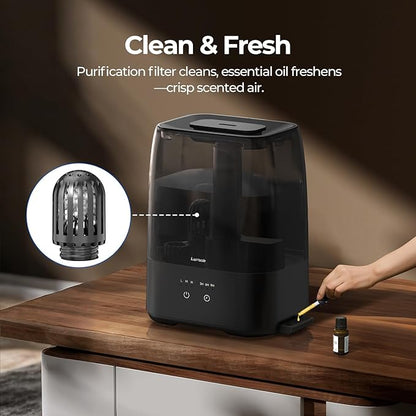 Top Fill Humidifiers for Bedroom, 4.0L Tank Cool Mist Humidifiers for Large Room - Image 4