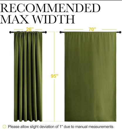 NICETOWN 2 Panels Blackout Curtains, Rod Pocket Thermal Insulated Drapess - Image 3