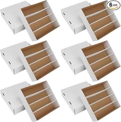Trading Card Storage Box 3120 Count Collector Cards Box White Sports Card by HIMOMO