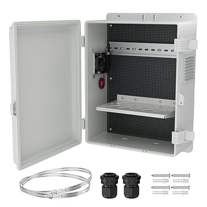 Joinfworld White Outdoor Electrical Box Waterproof Nema Enclosure 16x11x6 by Joinfworld