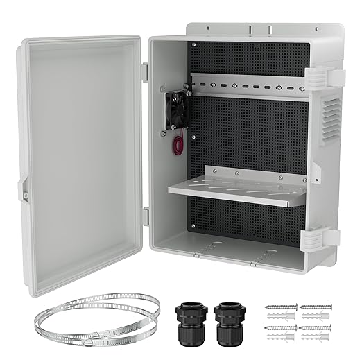 Joinfworld White Outdoor Electrical Box Waterproof Nema Enclosure 16x11x6 by Joinfworld