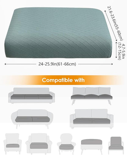 Fuloon Waterproof Seat Cushion Covers 3 PCS, Stretch Sofa Cushion Slipcovers - Image 3