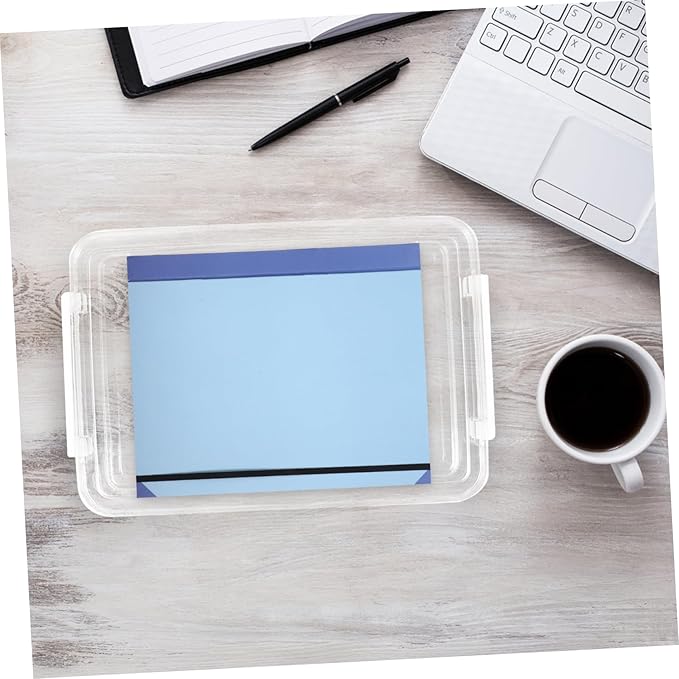 Flat Transparent File Storage Box Business Certificate Organizer - Image 7