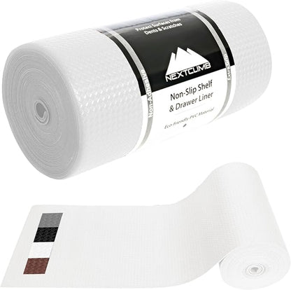 Shelf Liner, Drawer Liner & Kitchen Cabinet Liner – Thick Waterproof Rubber by NextClimb