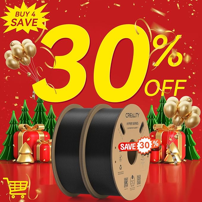 Creality Hyper PLA Filament Black 2KG, No-Tangling Stronger Toughness Fit Most - Image 2