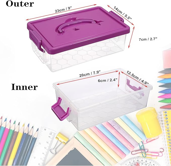 BTSKY 1-Pack Clear Plastic Storage Box - Image 3