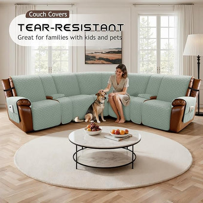 Arfntevss Waterproof Recliner Sectional Couch Covers - Image 7