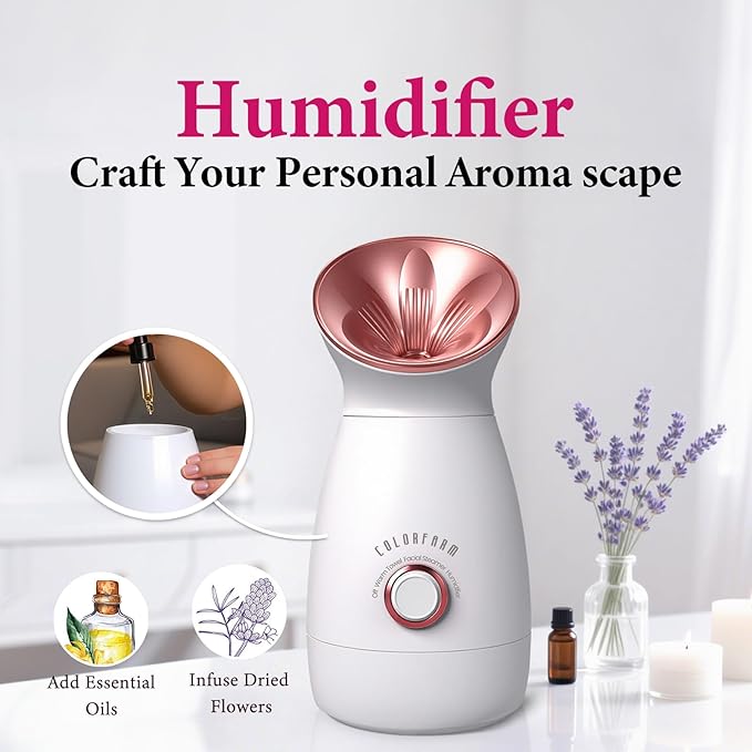 Colorfarm Facial Steamer Nano Ionic: Large 3-in-1 Face Steamer Deep Cleaning - Image 9