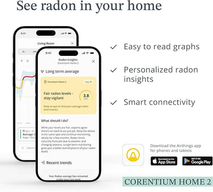 Airthings 325 Corentium Home 2 Smart Digital Radon Detector - Image 5